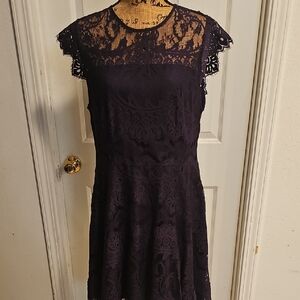 BB Dakota Lace Mini Dress in Dark Purple